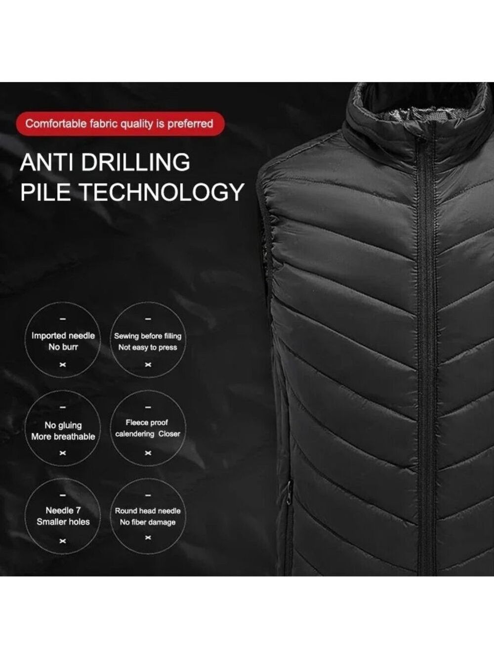 🆕️Unisex Black Heated Vest with USB |BB-DSST - Picture 5 of 7